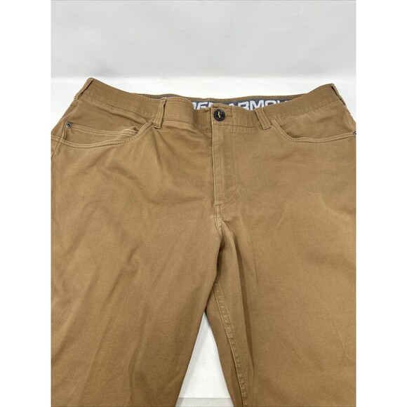 Under Armour Pants Mens 40x30 Brown Tan Loose Outdoor Work NICE - Picture 6 of 9